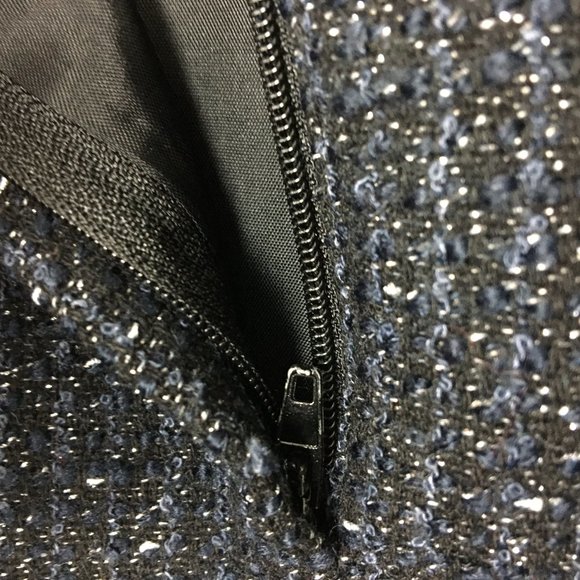 LOFT Skirt 6 Wool Blend Black Tweed Lined Pockets Career Casual Short Length - Picture 14 of 16